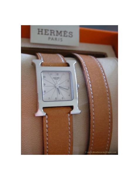 bracelet montre cuir hermes|bracelet hermes femme prix.